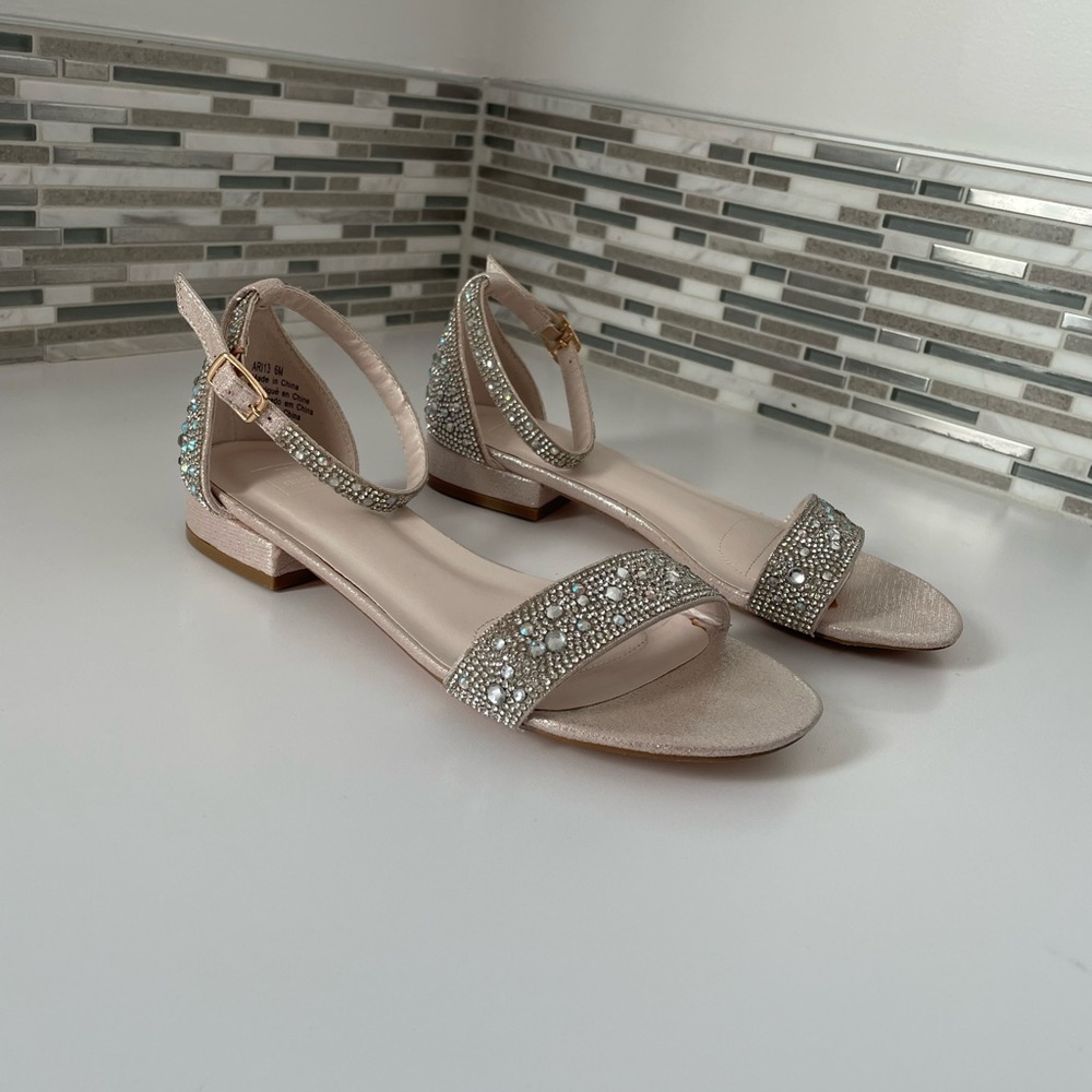 Crystal Encrusted Flat Sandal